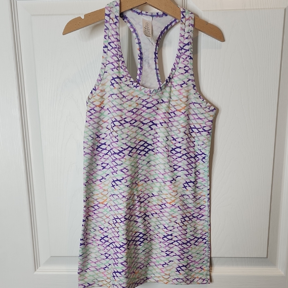 Ivivva by Lululemon Racerback Tank Top Athletic Cut Mermaid Print, Size 10